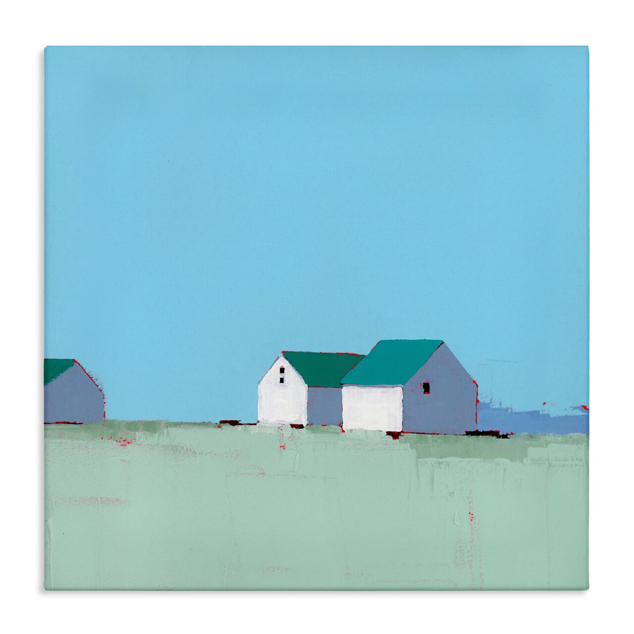 Stupell Industries Palmer Farm in Muted Blues Canvas, design by Ruth LaGue